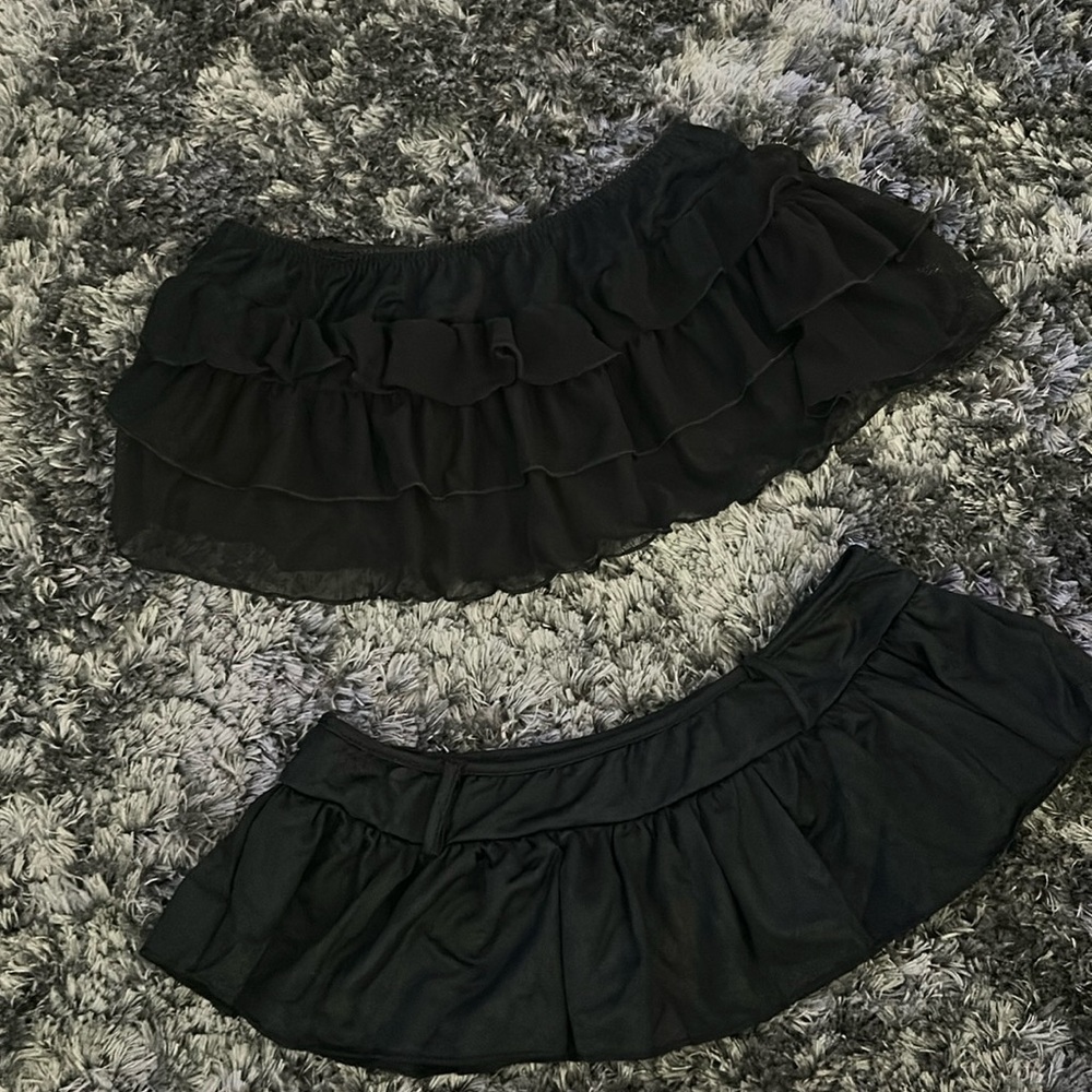 Black mini skirts